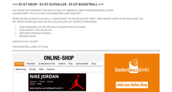 Desktop Screenshot of basketballdirekt.at